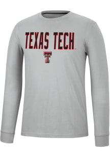 Colosseum Texas Tech Red Raiders Grey Spackler Long Sleeve T Shirt