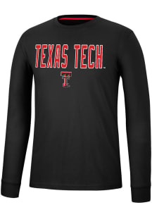 Colosseum Texas Tech Red Raiders Black Spackler Long Sleeve T Shirt