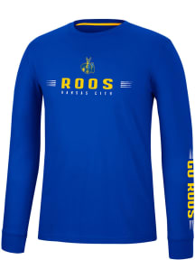Colosseum UMKC Roos Blue Spackler Long Sleeve T Shirt