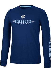 Colosseum Washburn Ichabods Navy Blue Spackler Long Sleeve T Shirt