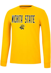 Colosseum Wichita State Shockers Gold Spackler Long Sleeve T Shirt