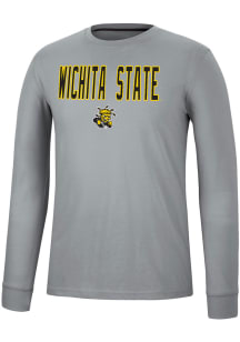 Colosseum Wichita State Shockers Grey Spackler Long Sleeve T Shirt