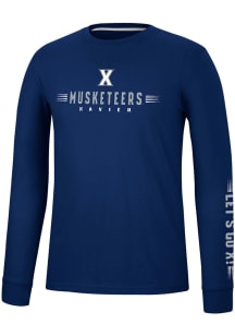 Colosseum Xavier Musketeers Navy Blue Spackler Long Sleeve T Shirt