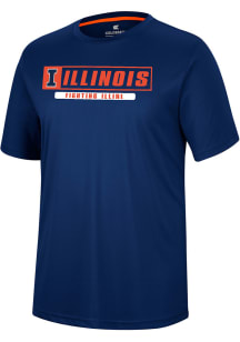Colosseum Illinois Fighting Illini Navy Blue TY Short Sleeve T Shirt