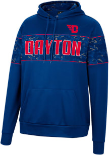 Colosseum Dayton Flyers Mens Navy Blue Tonal Wager Pullover Hood