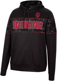 Colosseum Indiana Hoosiers Mens Black Tonal Wager Pullover Hood