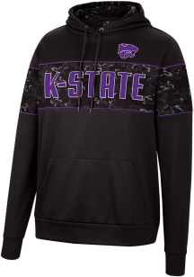 Colosseum K-State Wildcats Mens Black Tonal Wager Pullover Hood
