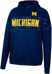 Colosseum Michigan Wolverines Mens Navy Blue Tonal Wager Pullover Hood