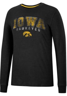 Colosseum Iowa Hawkeyes Black Webb Long Sleeve T Shirt