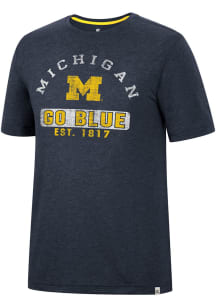 Colosseum Michigan Wolverines Navy Blue Zen Philospher Short Sleeve T Shirt