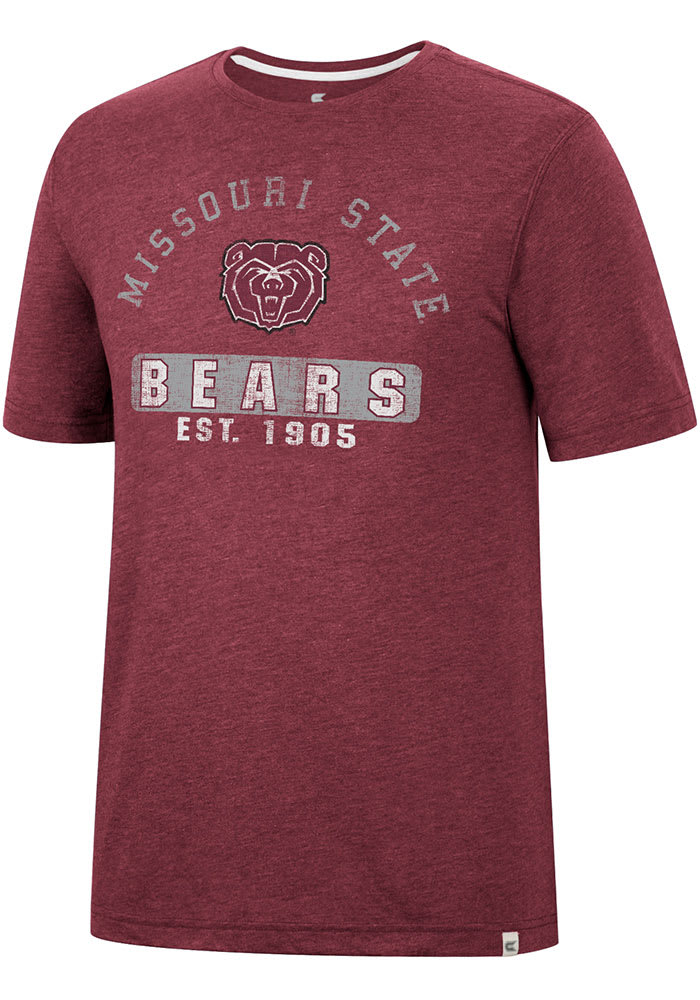 Colosseum Missouri State Bears Maroon Zen Philospher Short Sleeve T Shirt