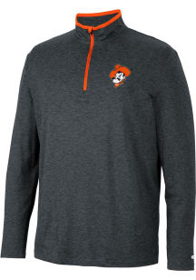 Colosseum Oklahoma State Cowboys Mens Black Tiger Long Sleeve 1/4 Zip Pullover