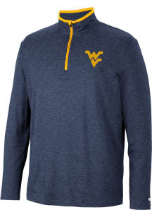 Colosseum West Virginia Mountaineers Mens Navy Blue Tiger Long Sleeve 1/4 Zip Pullover