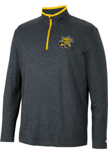 Colosseum Wichita State Shockers Mens Black Tiger Long Sleeve 1/4 Zip Pullover