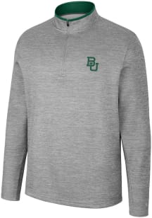 Colosseum Baylor Bears Mens Grey Chase Long Sleeve 1/4 Zip Pullover