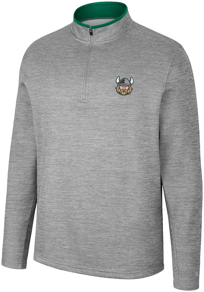 Colosseum Cleveland State Vikings Mens Grey Chase Long Sleeve 1/4 Zip Pullover