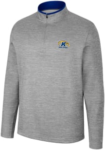 Colosseum Kent State Golden Flashes Mens Grey Chase Long Sleeve 1/4 Zip Pullover