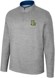 Colosseum La Salle Explorers Mens Grey Chase Long Sleeve 1/4 Zip Pullover