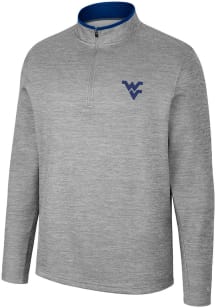 Colosseum West Virginia Mountaineers Mens Grey Chase Long Sleeve 1/4 Zip Pullover