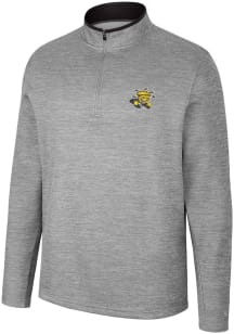 Colosseum Wichita State Shockers Mens Grey Chase Long Sleeve 1/4 Zip Pullover