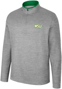 Colosseum Wright State Raiders Mens Grey Chase Long Sleeve 1/4 Zip Pullover