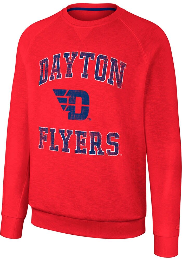 Colosseum Dayton Flyers Mens Reggie Long Sleeve Crew Sweatshirt