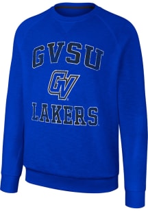 Colosseum Grand Valley State Lakers Mens Blue Reggie Long Sleeve Crew Sweatshirt