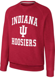 Colosseum Indiana Hoosiers Mens Crimson Reggie Long Sleeve Crew Sweatshirt