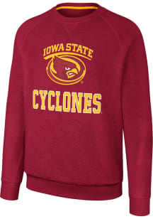 Colosseum Iowa State Cyclones Mens Cardinal Reggie Long Sleeve Crew Sweatshirt