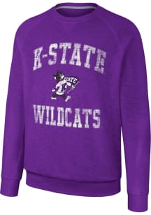 Colosseum K-State Wildcats Mens Purple Reggie Long Sleeve Crew Sweatshirt