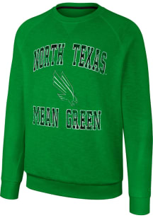 Colosseum North Texas Mean Green Mens Green Reggie Long Sleeve Crew Sweatshirt