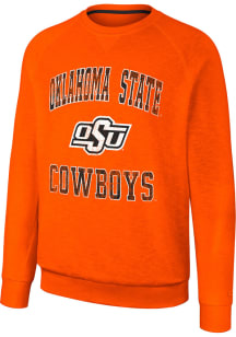 Colosseum Oklahoma State Cowboys Mens Orange Reggie Long Sleeve Crew Sweatshirt