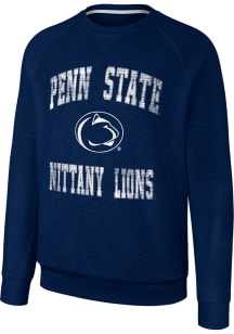 Colosseum Penn State Nittany Lions Mens Navy Blue Reggie Long Sleeve Crew Sweatshirt