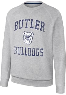 Colosseum Butler Bulldogs Mens Grey Reggie Long Sleeve Crew Sweatshirt