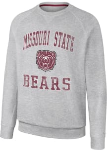 Colosseum Missouri State Bears Mens Grey Reggie Long Sleeve Crew Sweatshirt