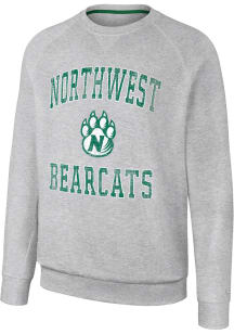 Colosseum Northwest Missouri State Bearcats Mens Grey Reggie Long Sleeve Crew Sweatshirt