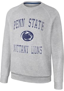 Colosseum Penn State Nittany Lions Mens Grey Reggie Long Sleeve Crew Sweatshirt
