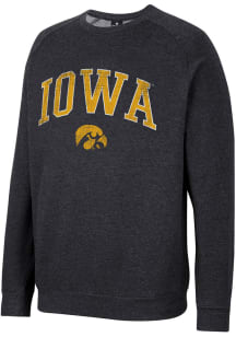 Colosseum Iowa Hawkeyes Mens Black Parsons Long Sleeve Crew Sweatshirt