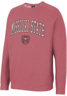 Colosseum Missouri State Bears Mens Crimson Parsons Long Sleeve Crew Sweatshirt