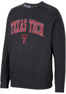 Colosseum Texas Tech Red Raiders Mens Black Parsons Long Sleeve Crew Sweatshirt