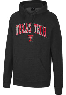 Colosseum Texas Tech Red Raiders Mens Black Allen Long Sleeve Hoodie