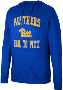 Colosseum Pitt Panthers Mens Blue Collin Long Sleeve Hoodie