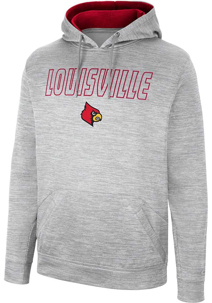 Champion Louisville Cardinals Mens Charcoal Long Sleeve Hoodie