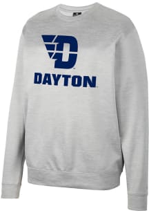 Colosseum Dayton Flyers Mens Grey Creed Long Sleeve Sweatshirt