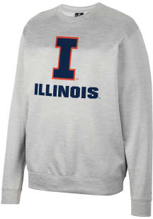Colosseum Illinois Fighting Illini Mens Grey Creed Long Sleeve Sweatshirt