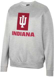 Mens Indiana Hoosiers Grey Colosseum Creed Sweatshirt