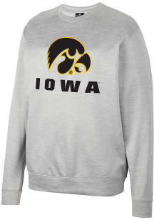 Colosseum Iowa Hawkeyes Mens Grey Creed Long Sleeve Sweatshirt