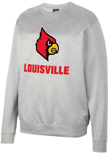 Colosseum Louisville Cardinals Mens Grey Creed Long Sleeve Sweatshirt