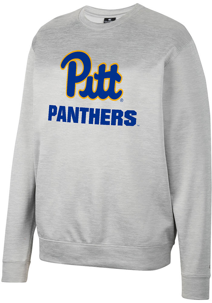 Colosseum Pitt Panthers Mens Grey Creed Long Sleeve Sweatshirt