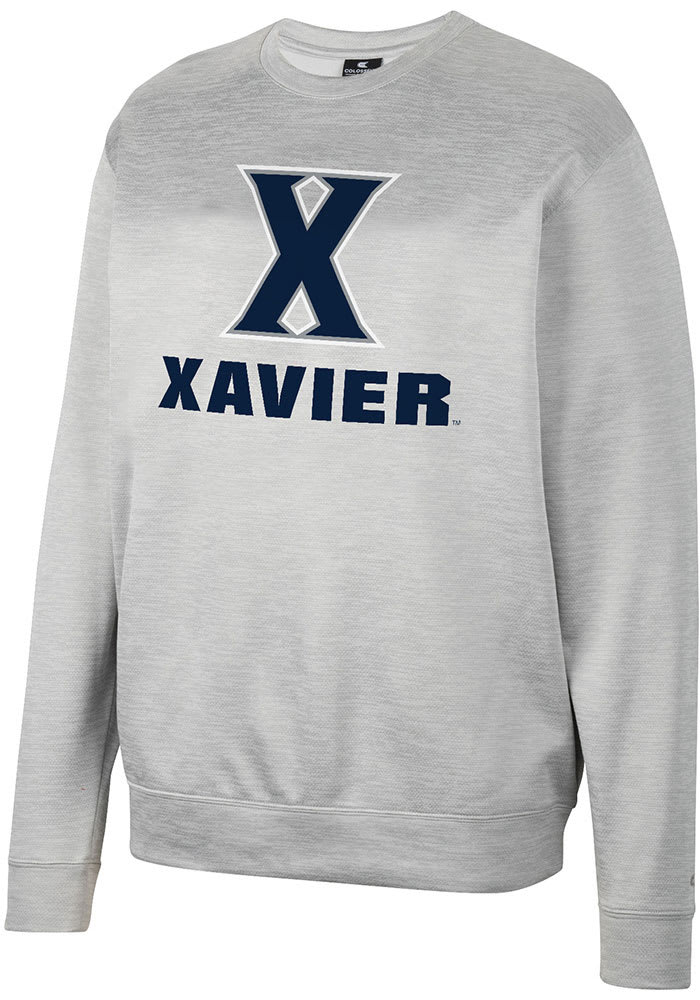 Colosseum Xavier Musketeers Mens Grey Creed Long Sleeve Sweatshirt